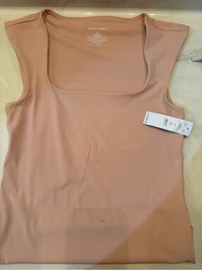 White House Black Market Square Neck Tank Top - Dusty Rose